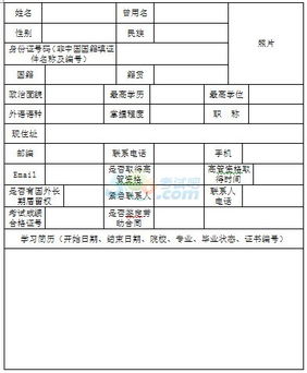 认真填写申请表