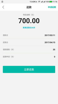 贷款成功到账页面截图