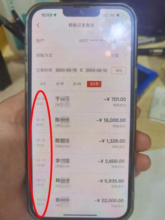 银行流水账单截图